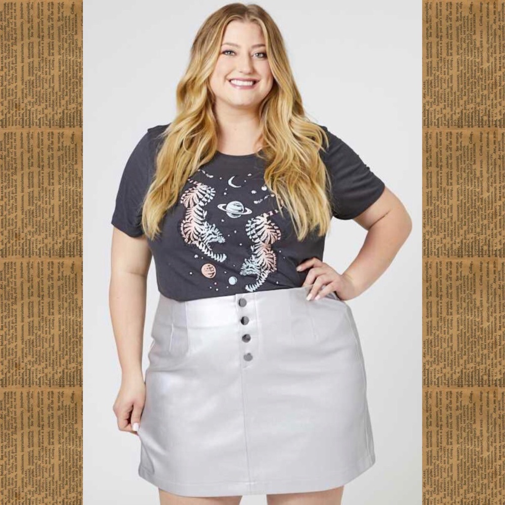 nwt! altar’d state (a beautiful soul) silver skirt
